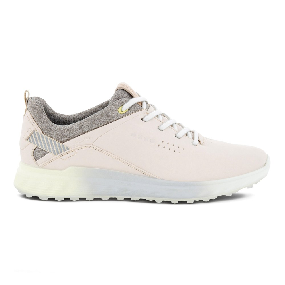 ECCO Womens Golf Shoes Beige - S-Three Spikelesss - SCT-978456